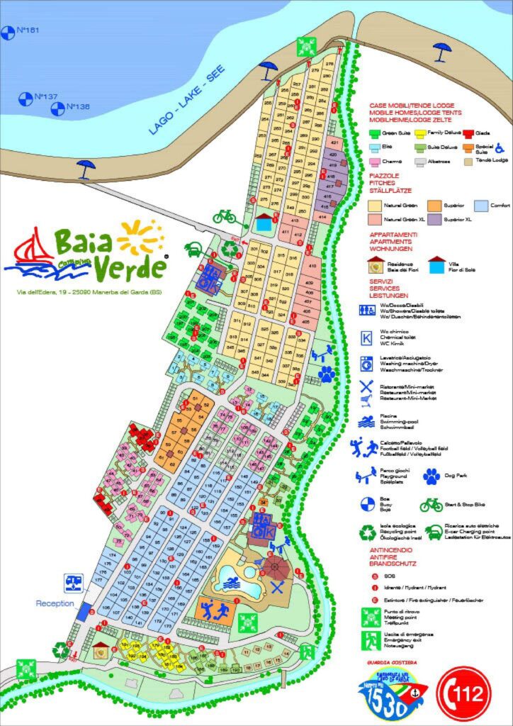 Kaart en plattegrond van Camping Baia Verde
