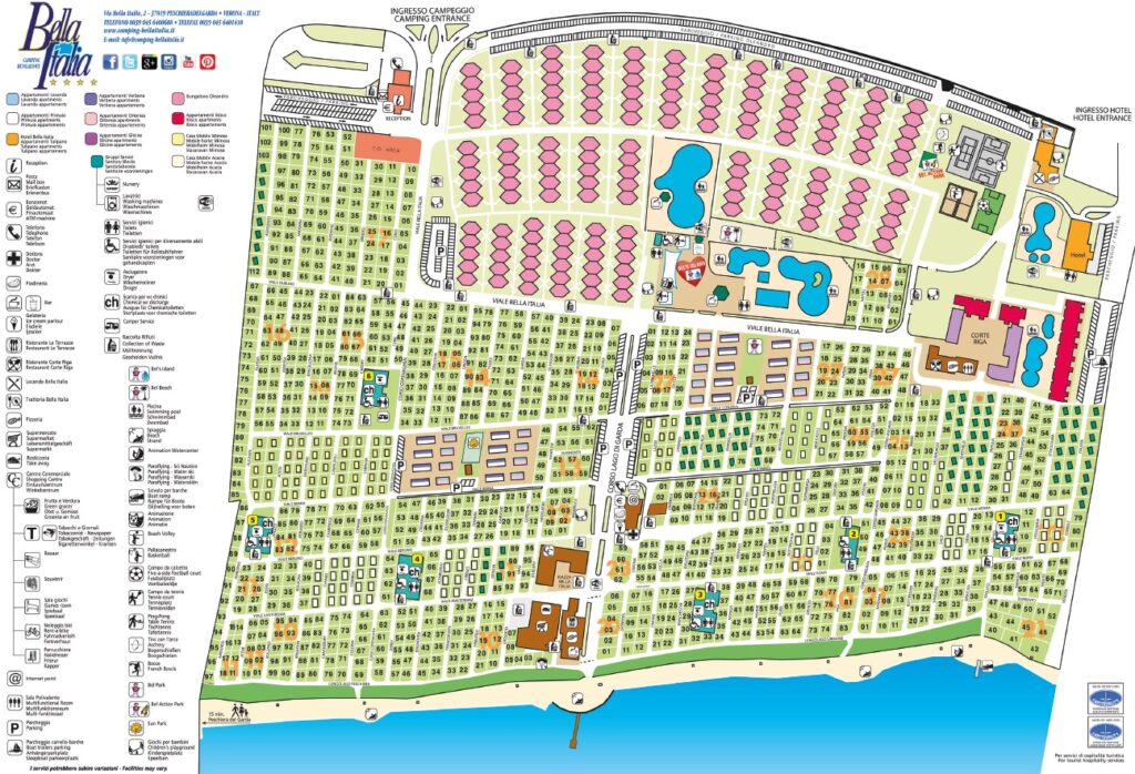 Kaart en plattegrond Camping Bella italia
