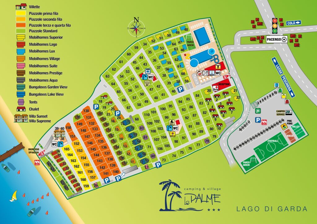 Kaart en plattegrond van Le Palme Camping & Village