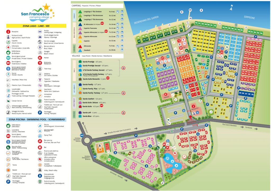 Kaart en plattegrond van San Francesco Camping Village