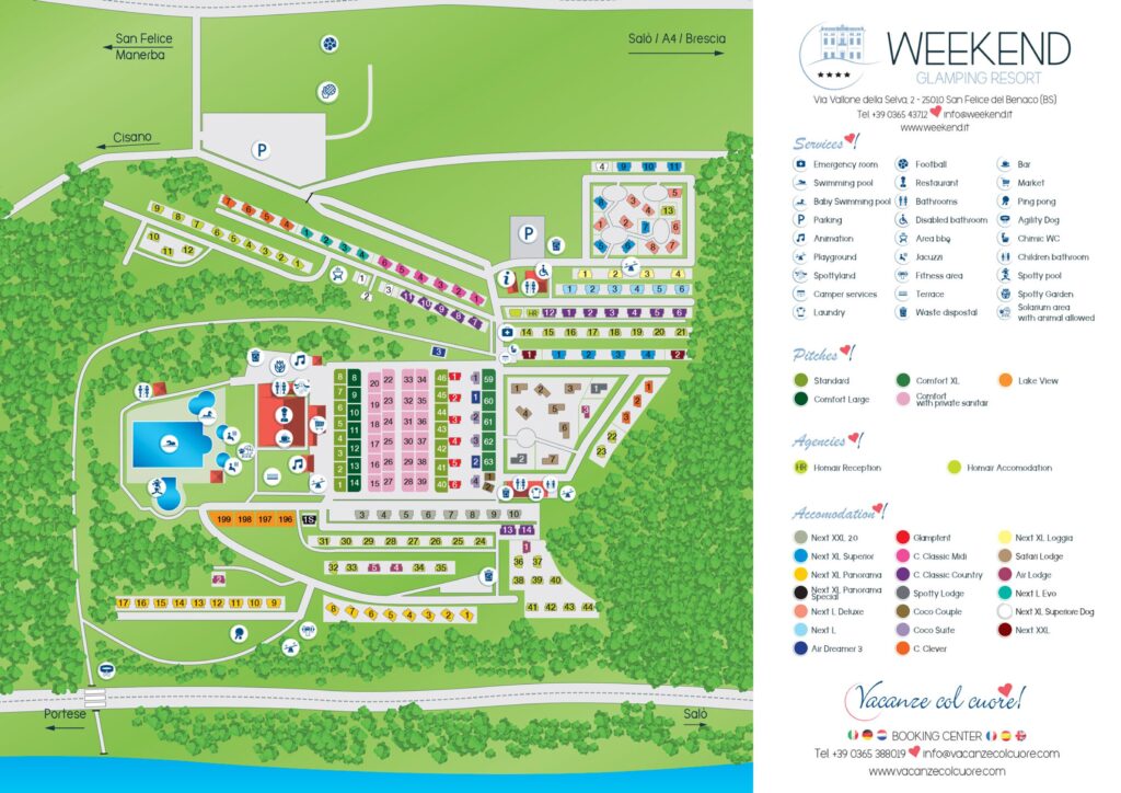 Kaart en plattegrond van Weekend Glamping Resort