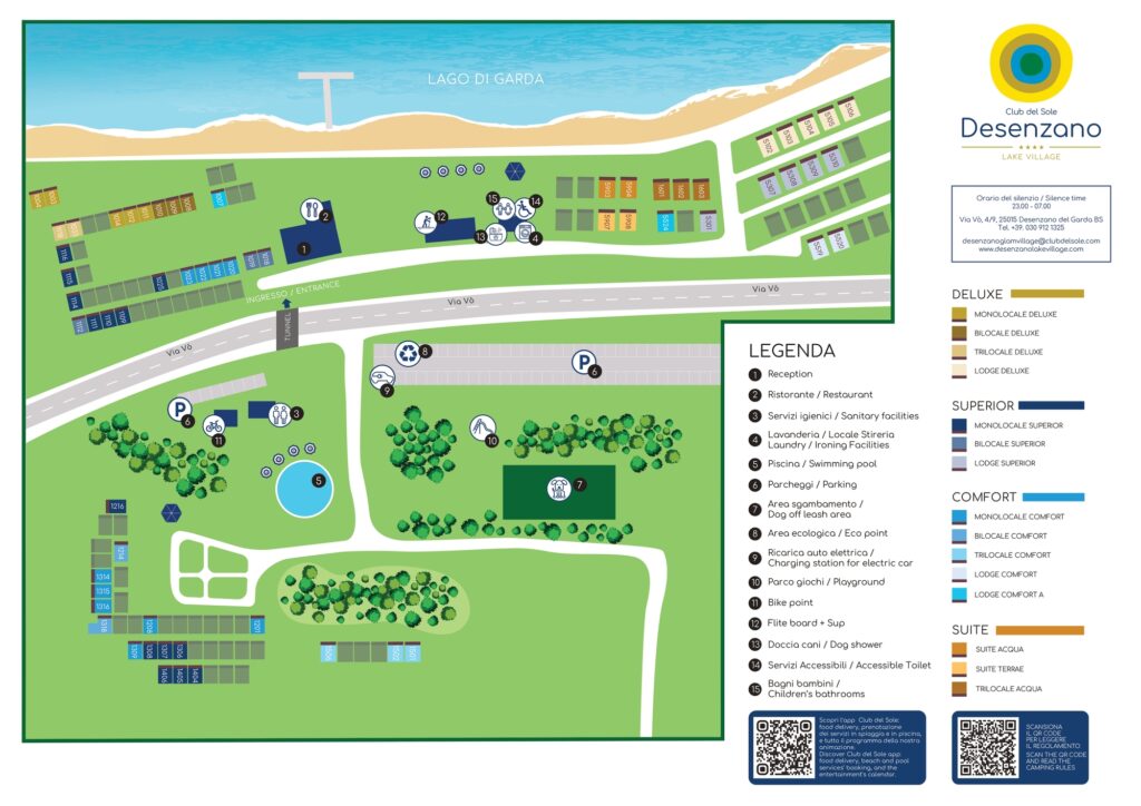 Kaart en plattegrond van Glam Village Desenzano