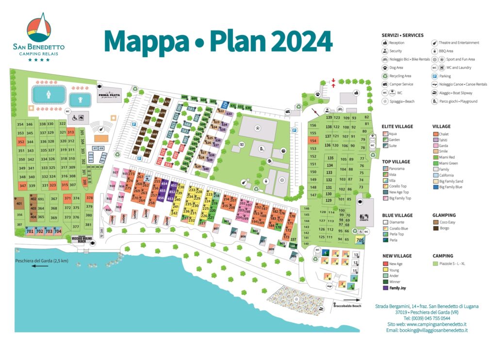 Kaart en plattegrond van San Benedetto Camping Relais