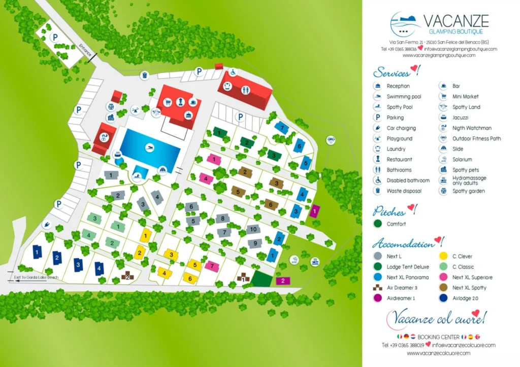 Kaart en plattegrond van Vacanze Glamping Boutique