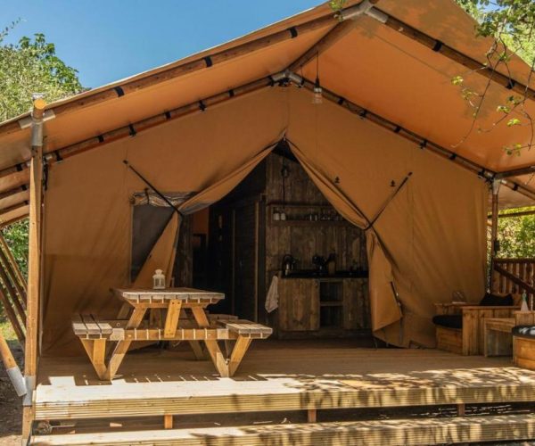 Lodgetenten op Sivinos Camping Boutique